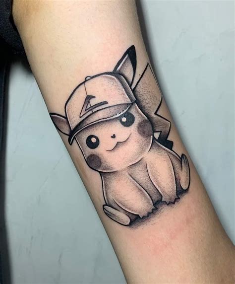 pikachu with ash's cap tattoo | Tatuaje de pikachu, Tatuaje friki, Tatuaje gengar