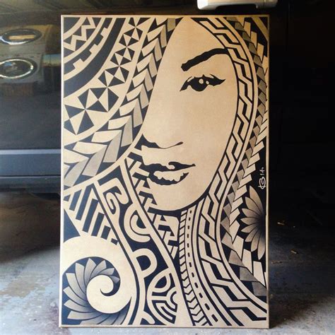 Polynesian girl painting (With images) | Hawaiian art, Polynesian art ...