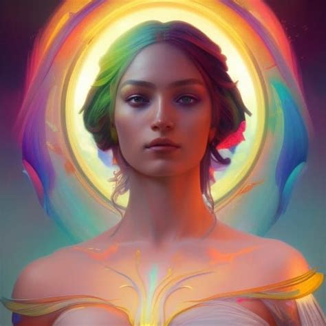 Rainbow Goddess-Iris - AI Generated Artwork - NightCafe Creator