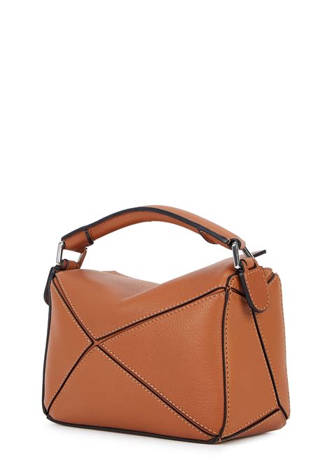 Loewe Sale Puzzle mini brown leather cross-body bag an intelligent ...