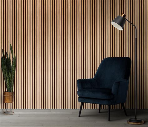 Slat Wall Panelling - Wood Panels for Walls - Contemporary 3D Wall Panels/Cladding - Decorative ...