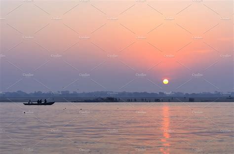 Sunrise on Varanasi | Nature Stock Photos ~ Creative Market