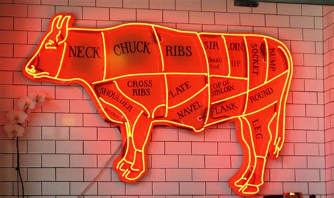 Cow Neon Sign the Butcher Sign Neon Light Meat Neon Light - Etsy | Neon ...