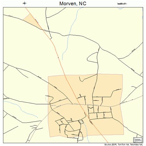 Morven North Carolina Street Map 3744560