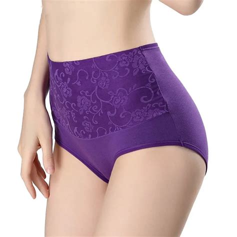 Women-Cotton-jacquard-Underwear-Panty-High-Waist-Breathable-Trigonometric-Lingeries-Female-Sexy ...