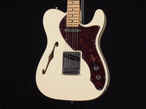 Fender American Deluxe Telecaster Thinline Olympic White 税込販売価格 ￥168,000- 中古 セミホローボディに特徴的なFホール ...