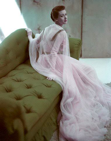 Barbara Mullen (her first Vogue photo-shoot) is wearing a pink tulle dress with a sheer pink ...