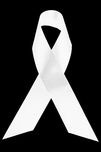 White Awareness Ribbon Stock Photo - Download Image Now - iStock