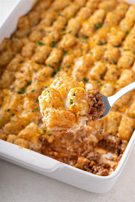 Quick Easy Tater Tot Casserole Recipe | Deporecipe.co