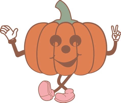 Pumpkin emoji clipart image, thanksgiving day - free svg file for members - SVG Heart