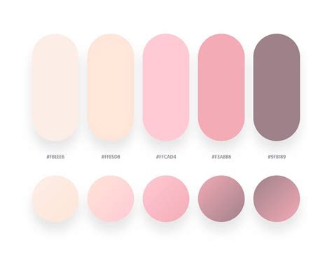 Skin, pastel, pink color schemes & gradient palettes | Color palette pink, Pastel color schemes ...