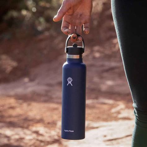 Hydro Flask 24oz Standard Mouth Insulated Bottle with Flex Straw Cap - Indigo | Sportsman's ...