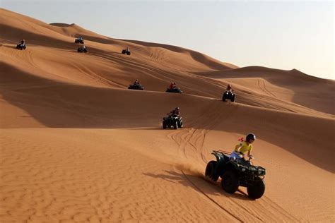 Dubai Morning Quad Bike with Sandboarding and Camel Ride 2023