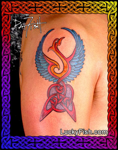 Celtic 'Memory Phoenix' Tattoo — LuckyFish, Inc. and Tattoo Santa Barbara