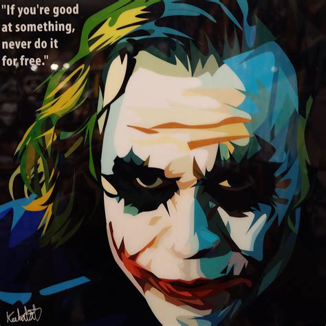 The Joker Heath Ledger Poster "if you're good.." - Infamous Inspiration