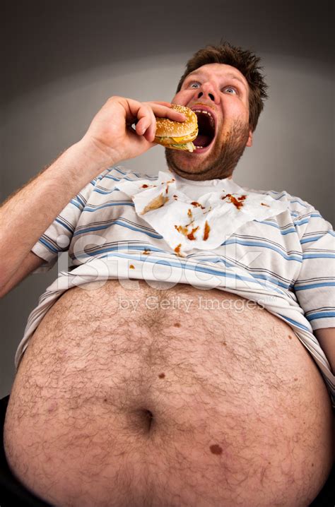 Fat Man Eating Burger Stock Photo | Royalty-Free | FreeImages