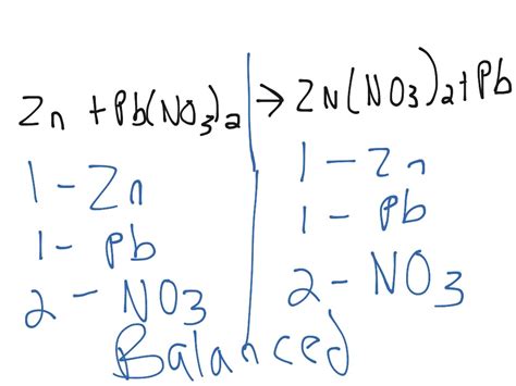 Zinc and lead (II) nitrate react to form zinc nitrate lead | Science | ShowMe