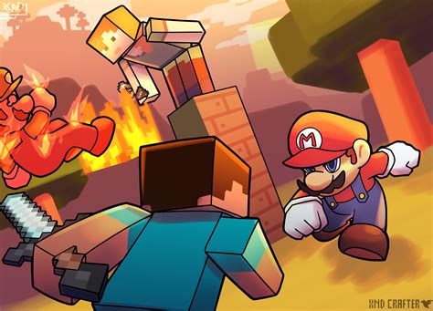 SSBU x Minecraft fan art (Artist is me) : r/Minecraft