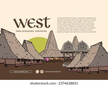 West Nusa Tenggara Indonesia Culture Illustration Stock Vector (Royalty Free) 2374628831 ...