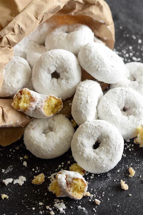 Mini Powdered Sugar Doughnuts | Powdered sugar doughnuts, Homemade ...