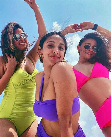 Alia Bhatt is a beach babe in neon pink bikini in Maldives with her BFFs