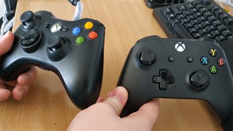 Xbox One controller compared to Xbox 360 controller - YouTube