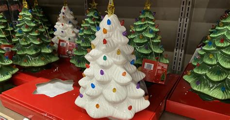 Pre-Lit Ceramic Christmas Trees from $12.99 at ALDI + More Festive Finds