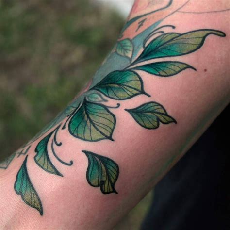 Custom Tattoo - Antalya on Instagram: “Neo Traditional Leafs Tattoo…” | Tattoos, Nature tattoos ...