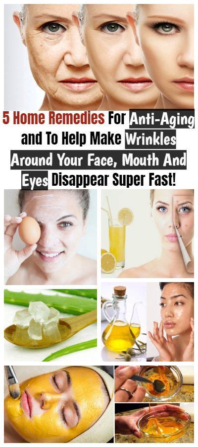 Home Remedies for anti-aging, and to help make wrinkles around your face, mouth in 2021 | Anti ...