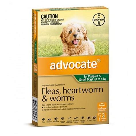 ADVOCATE: All In One Treatment For Small Dogs & Puppies 0-4kg (0-9lbs ...