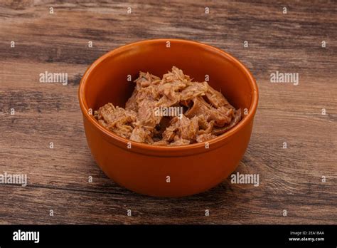 Canned tuna fish fillet for salad Stock Photo - Alamy