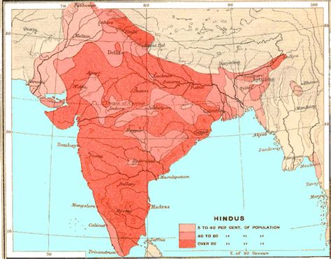 Hinduism Distribution Map