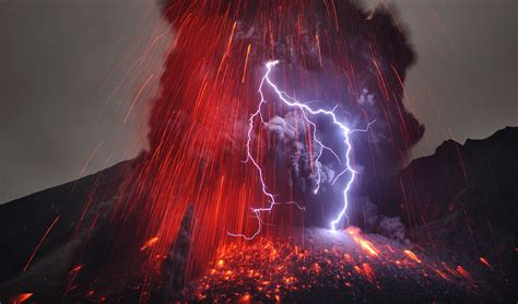 Mt Sakurajima | Volcano lightning, Natural phenomena, Lightning storm