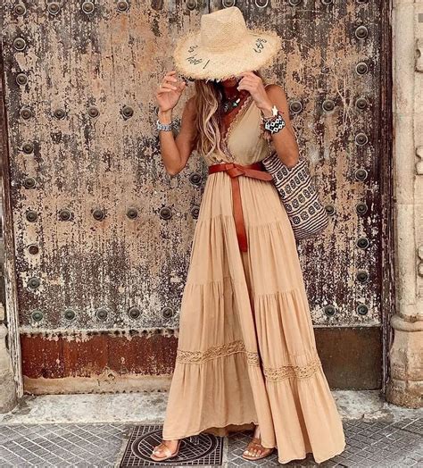 Elegant Boho Style Maxi Dress | Maxi dress, Mid length dresses, Lace summer dresses