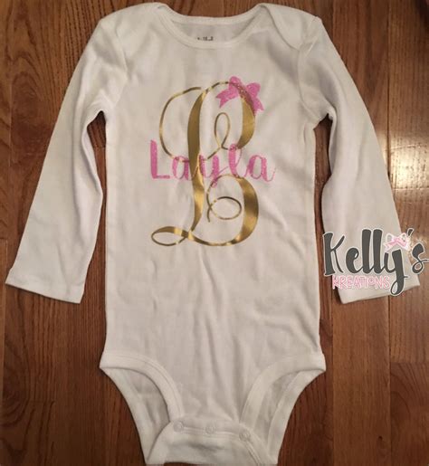 Baby Girl Outfit-personalized Baby Shirt-monogram - Etsy