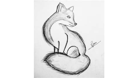 Easy cute fox / wolf pencil drawing / simple pencil sketch drawing - YouTube