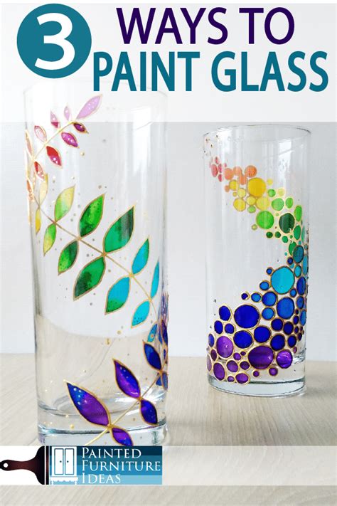 Painted Furniture Ideas | 3 Ways to Hand-Paint Glass - Painted Furniture Ideas