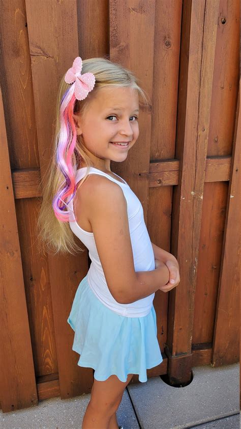 Rainbow Colored Hair Clip Extension for Kids - Etsy | Cute little girl dresses, Little girl ...