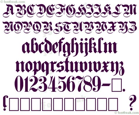 Font Freak, Germanica - Freeware by Paul Lloyd