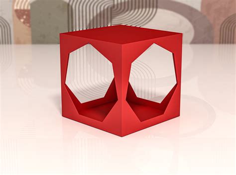 Red-16 Metal Steel Cube End Table / Metal STOOL / Modern Coffee Table / Contemporary Side Table ...