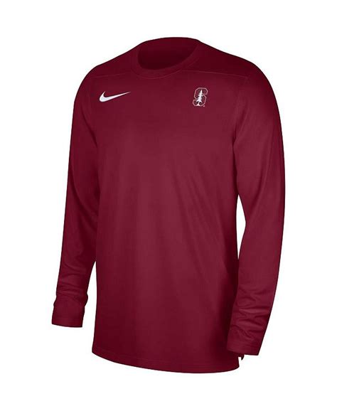 Nike Men's Cardinal Stanford Cardinal 2023 Sideline Coaches Long Sleeve Performance Top - Macy's