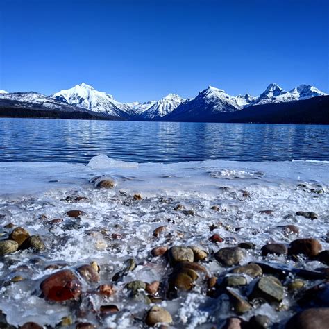 Frozen shore of Lake McDonald in Glacier National Park : r/NationalPark