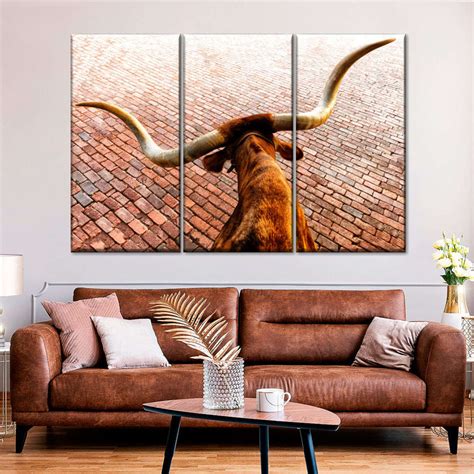 Texas Longhorn In Town Wall Art | Photography