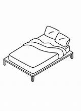 Free Bed Coloring Page  Printable Pages sketch template