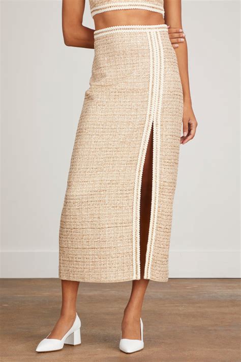 Giambattista Valli Fancy Boucle Skirt in Brown Beige – Hampden Clothing