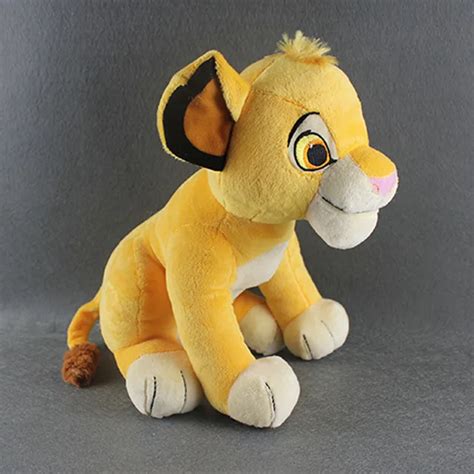 10 inch Height Sit Simba Cute King Lion Plush Toys Simba Soft Stuffed Animal Cartoon Model doll ...