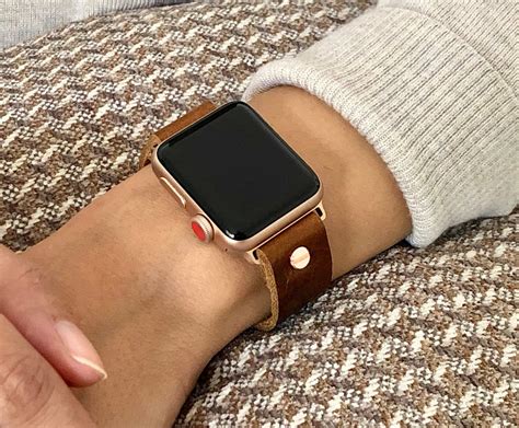 Grain Leather Apple Watch Band 38mm 40mm 41mm Strap Bands Bracelet 42mm ...