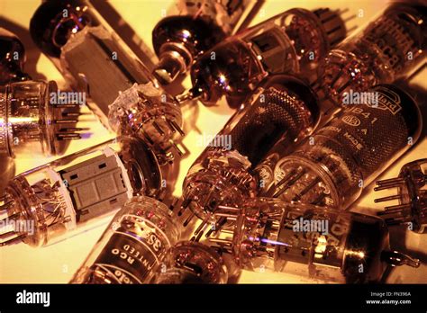 Vintage electronic vacuum tubes Stock Photo - Alamy