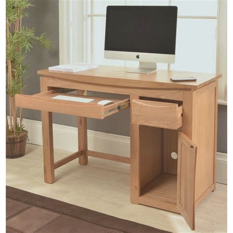 Crescent Solid Oak Furniture Small Computer Desk - Home Office