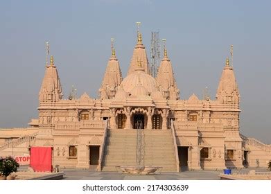 Closeup Shree Swaminarayan Temple Pune Stock Photo 2174303639 ...